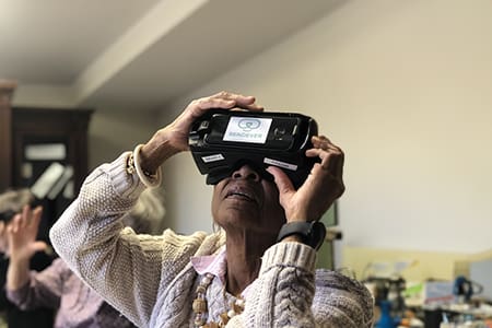 Home 4 Front Porch Residents Using Vr Headset